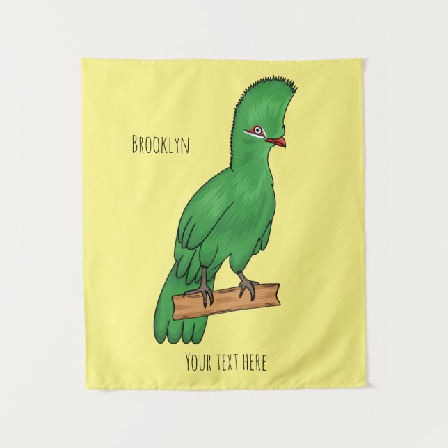 Tenture Guinée turaco bird cartoon (Devant)