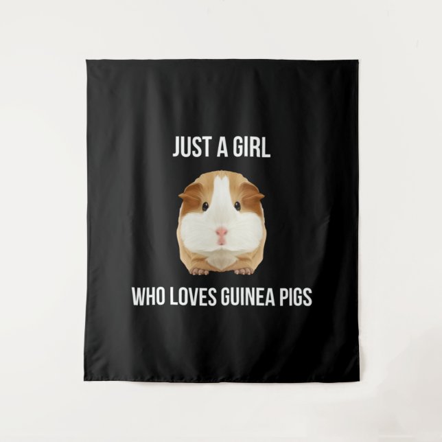 Tenture Guinéen Cochon Juste Une Fille Aime La Roue (Devant)