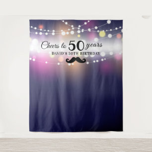 Tenture Guirlande lumineuse pour fond de photo d'anniversa