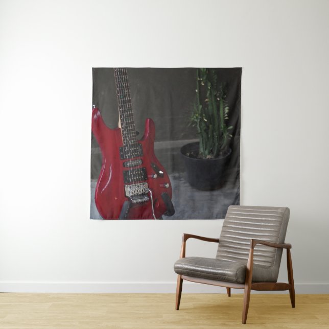 Tenture Guitare acoustique cool (En situation)