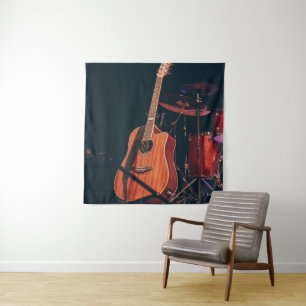 Tenture Guitare acoustique cool