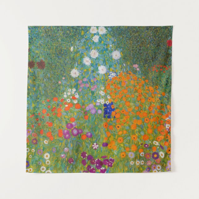 Tenture Gustav Klimt - Jardin de fleurs (Devant)