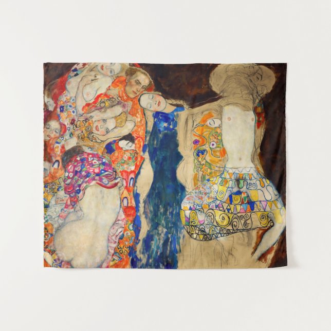 Tenture Gustav Klimt - La Mariée (inachevée) (Devant (Horizontal))