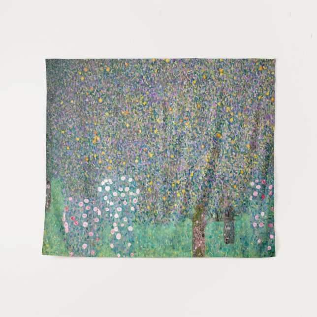 Tenture Gustav Klimt - Rosiers sous les arbres (Devant (Horizontal))