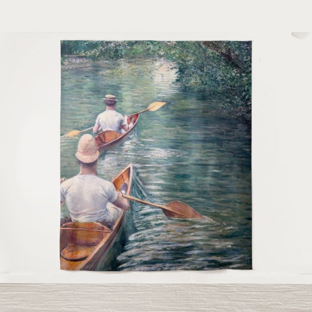 Tenture Gustave Caillebotte - Canots sur l'Yerres (Devant)
