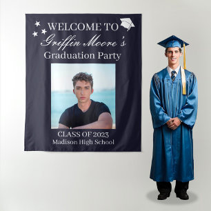 Tenture Guy Grad Modern Graduate Custom Photo Affiche de b