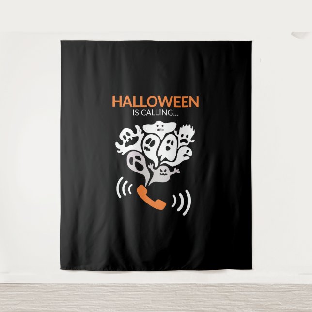 Tenture Halloween appelle Drôle Halloween Boo Ghost (Devant)