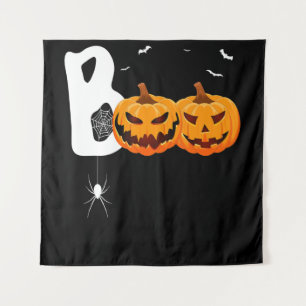 Tenture Halloween Boo Scanner Citrouilles Spider Trick ou
