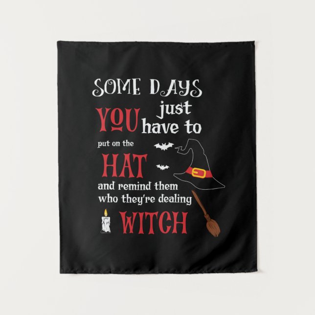 Tenture Halloween Certains jours, il faut anniversaire (Devant)