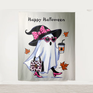 Tenture Halloween Cute Stylish sorcière Ghost Coffee Cup