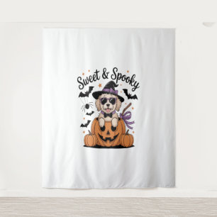 Tenture Halloween de chien doux et Éffrayant