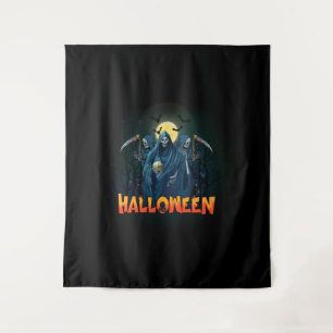 Tenture Halloween de nuit squelette effrayant, Mon humeur 