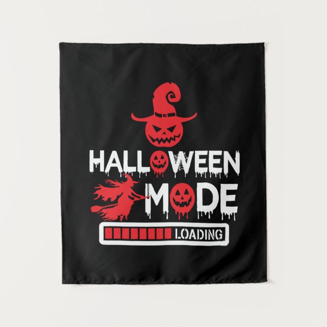 Tenture Halloween Drôle Mode Halloween Chargement Annivers (Devant)
