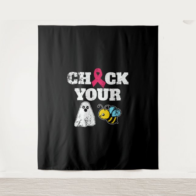 Tenture Halloween du cancer du sein (Devant)