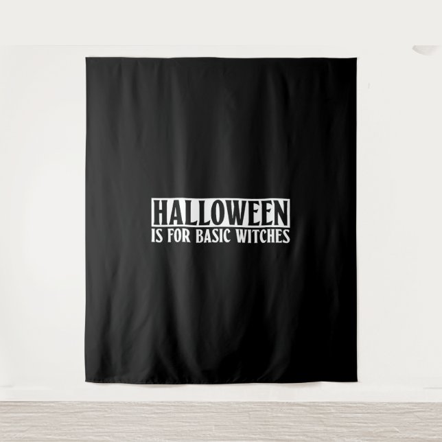 Tenture Halloween est pour sorcières de base - Goth Hallow (Devant)