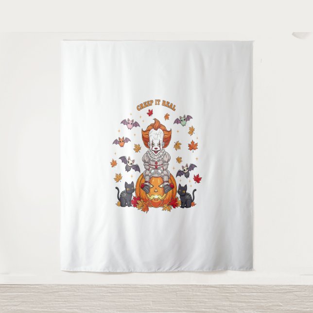 Tenture Halloween Gnome Cute Citrouille (Devant)