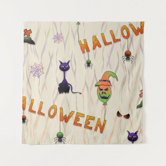 Tenture Halloween Illustrations (Devant)