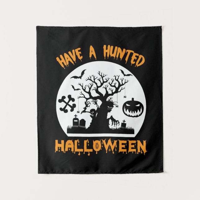 Tenture Halloween Joyeux Anniversaire Halloween Drôle (Devant)