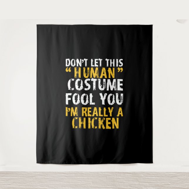 Tenture Halloween Ne Pas Costume Humain Fool Im Poulet (Devant)