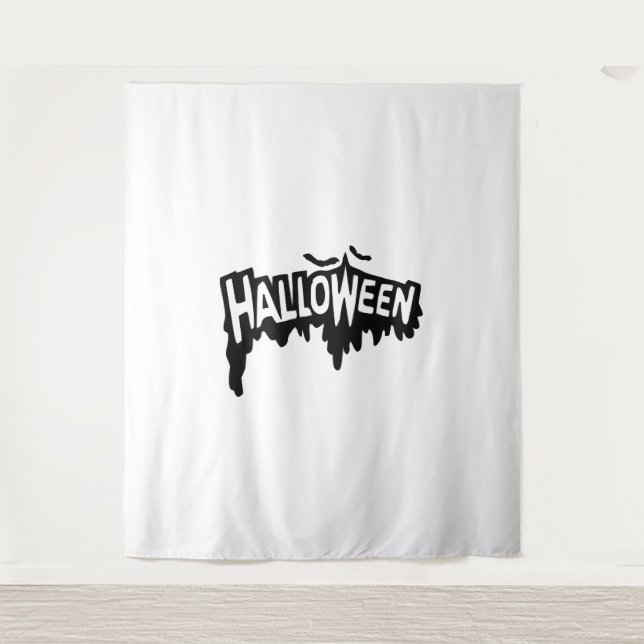Tenture Halloween noir (Devant)