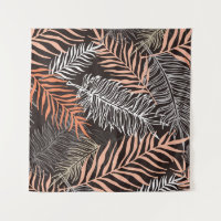 Hand drawn doodle palm leaves pattern