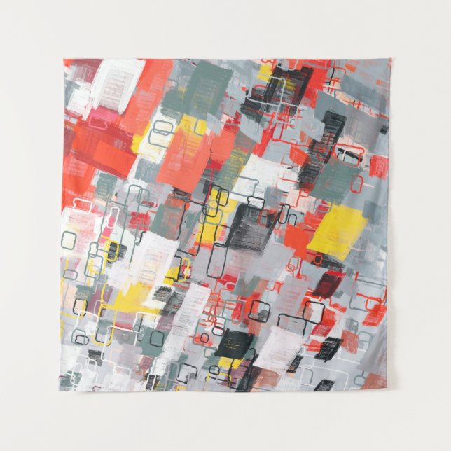 Tenture Handmade surreal abstract pattern. Modern artistic (Devant)
