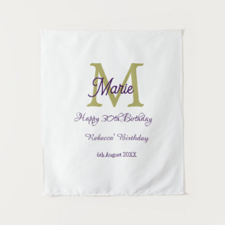 Tenture Happy 30th Birthday goldenadd name monogram modern