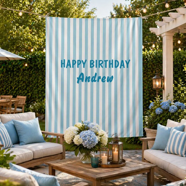 Tenture Happy Birthday Personalized Banner Wall Tapestry (Créateur téléchargé)