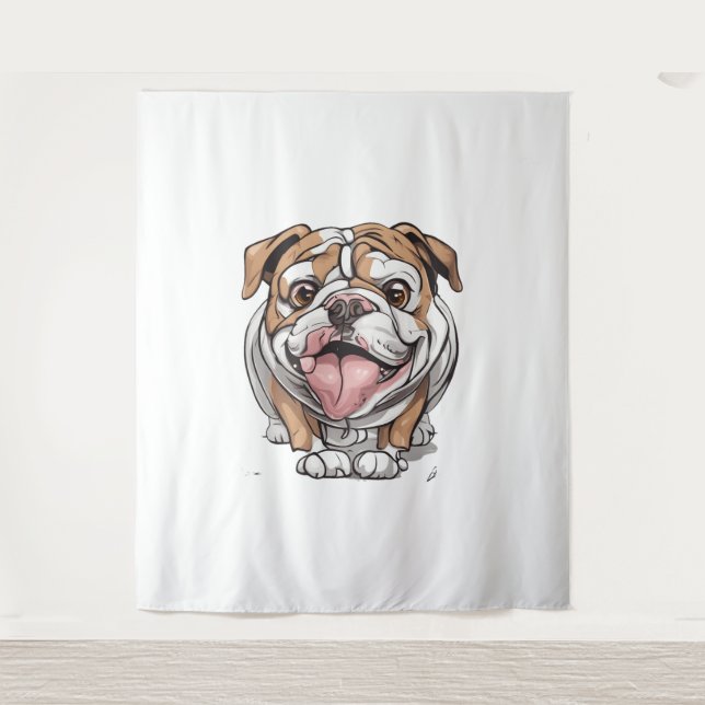 Tenture Happy Bulldog (Devant)