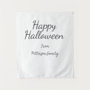 Tenture Happy Halloween ajouter le nom de famille calligra