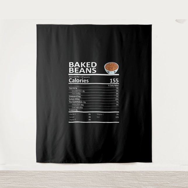 Tenture Haricots cuits Faits nutritionnels Thanksgiving X- (Devant)