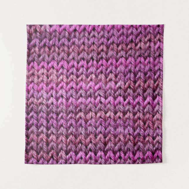 Tenture Harmonie de Knit : Texture de bande violette (Devant)