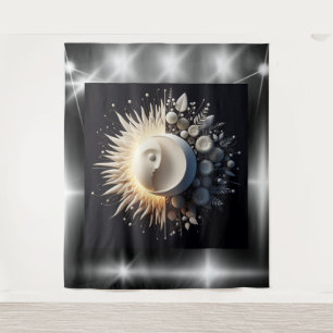 Tenture Harmonie éternelle du soleil et de la lune"