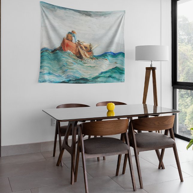 Tenture Hauling In The Nets (1887) Par Winslow Homer (Hauling In The Nets (1887) By Winslow Homer Tapestry)