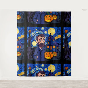Tenture Hauné Van Gogh Scène - Gothic Starry Halloween N