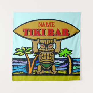 Tenture Hawaiian Tiki Bar, ajouter du texte,
