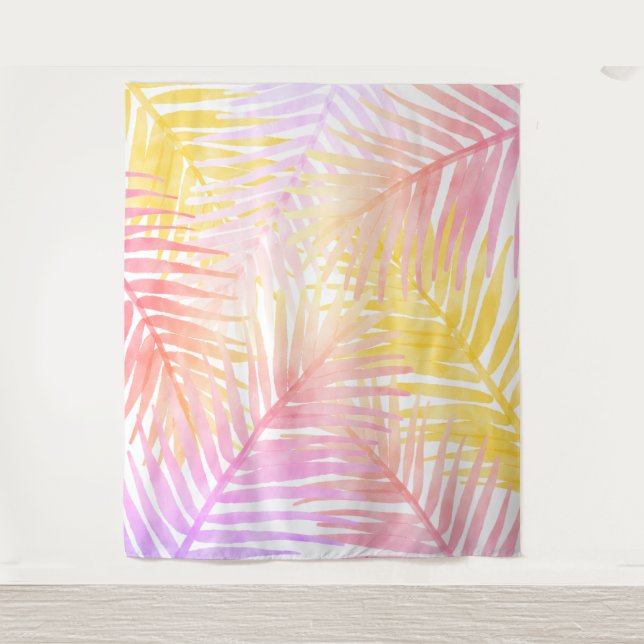 Tenture Hawaiian Tropical Palm Feuille Party Contexte (Devant)