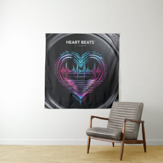 Tenture Heart Beats Art Print – Love in Motion Wall Decor