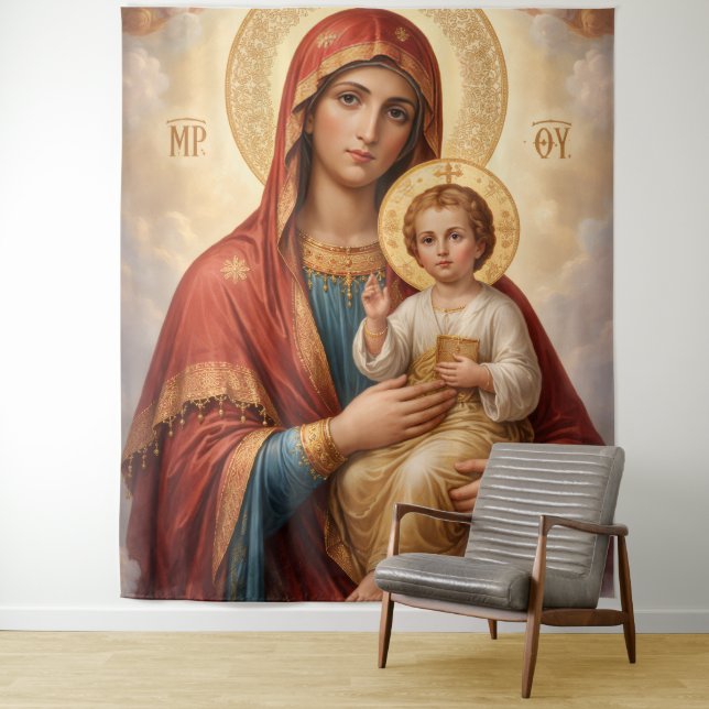 Tenture Heilige Mutter Gottes Göttliche Liebe & Schutz´10 (En situation)