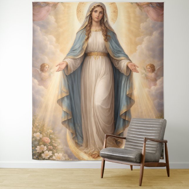 Tenture Heilige Mutter Gottes Göttliche Liebe & Schutz´11 (En situation)