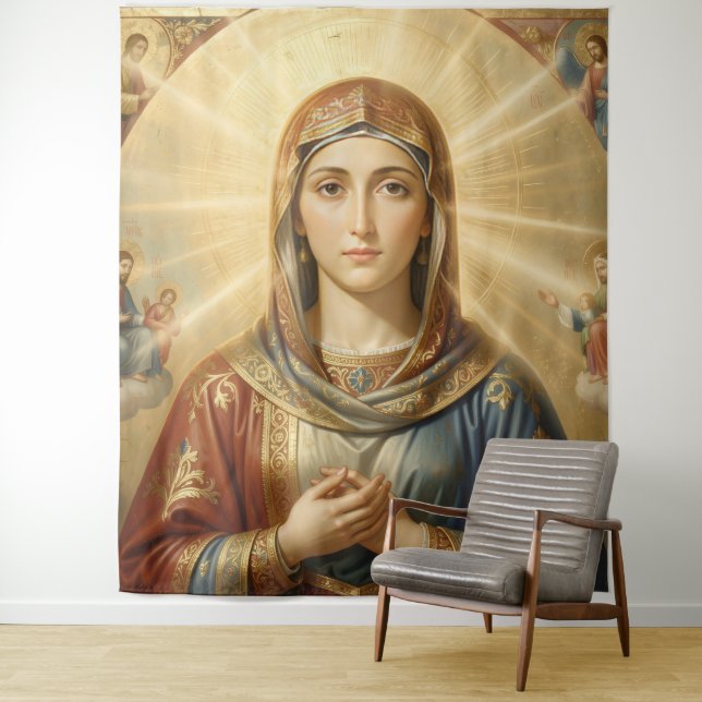 Tenture Heilige Mutter Gottes – Göttliche Liebe & Schutz´8 (En situation)