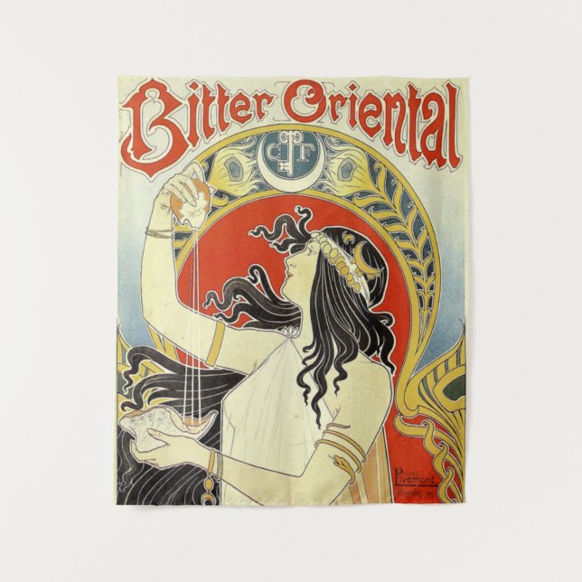 Tenture Henri Privat Livemont - Oriental amer (Devant)