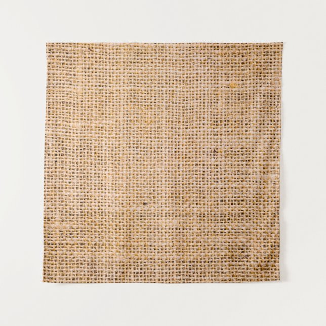 Tenture Hessian sackcloth burlap woven texture background, (Devant)