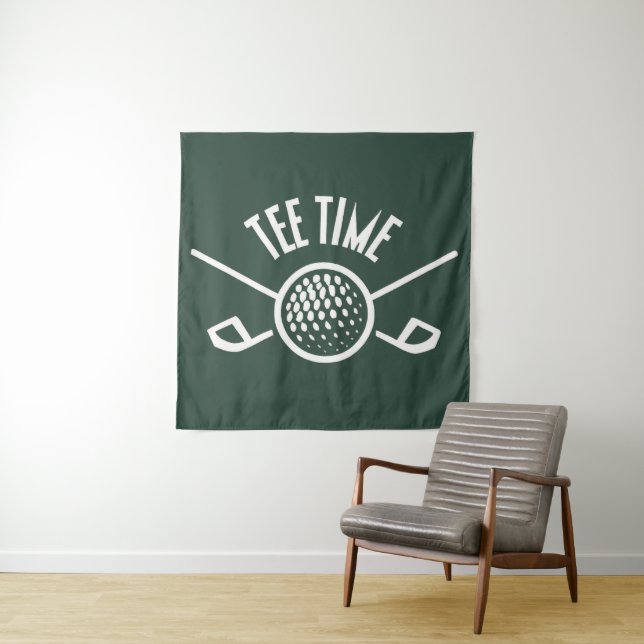 Tenture Heure de départ des golfeurs (En situation)