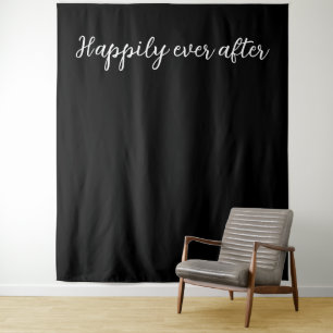 Tenture Heureux toujours après le fond de Mariage noir bla