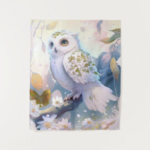 Tenture Hibou Portrait animal Peinture de la faune Forêt f