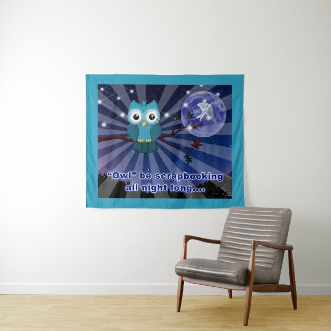 Tenture "Hibou va se mettre à la ferraille toute la nuit" (En situation (horizontale))