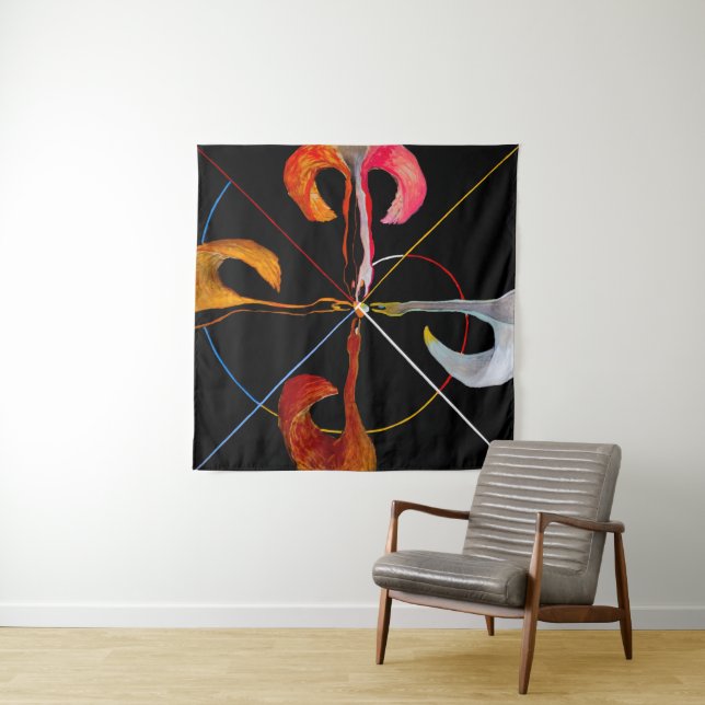 Tenture Hilma af Klint - Le Swan No 7 (En situation (horizontale))