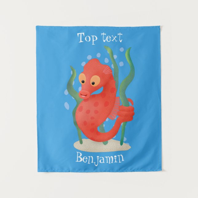 Tenture Hippopotame de mer pygmée mignon dessin animé (Devant)