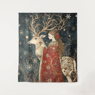 Tenture Hiver enchanté : Le Maiden et le Stag
